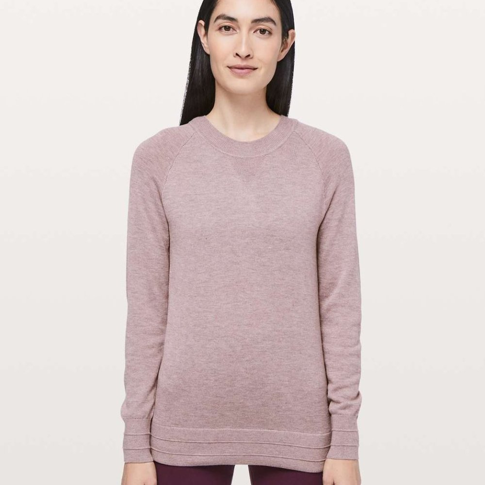 LULULEMON Apres your way sweater blush pink